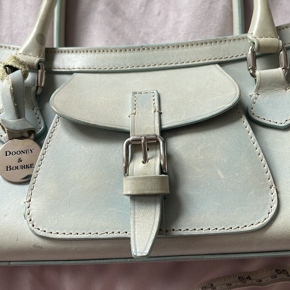 Dooney & Bourke genuine leather bag in pastel mint/baby blue - Picture 9 of 12